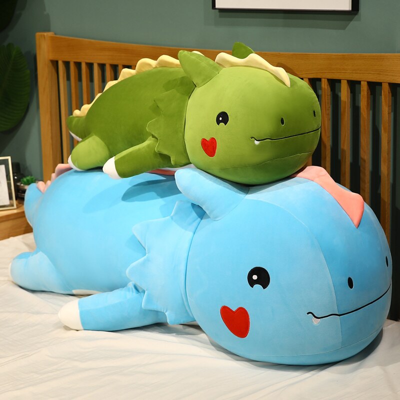 Big Kawai Cartoon Animal Plush Toys Soft Cotton Dinosaur Pillows Beautiful Bed Decorations Birthday Gifts For Children ShopOnlyDeal