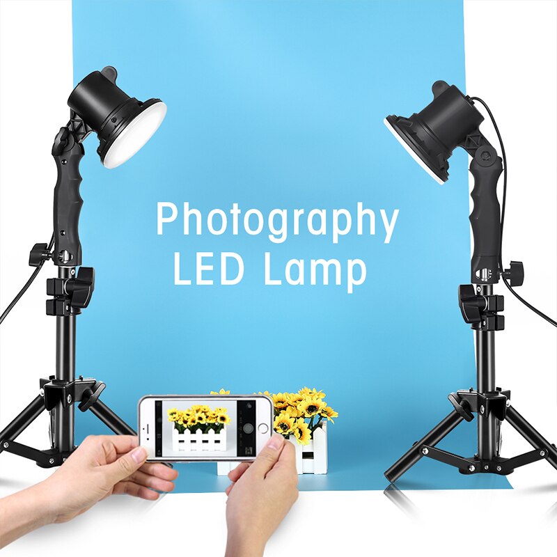 LED Lamp Photography Studio Light Bulb Portrait Soft Box Fill Light Bulb with 37CM Light Stand Tripod Photo Studio ShopOnlyDeal