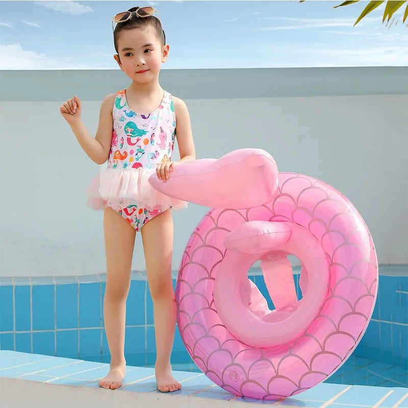 Children's Mermaid Inflatable Swimming Ring | Floating Bed Swim Circle | Baby Seat Swimming Seat | Summer Pool Party Toy ShopOnlyDeal