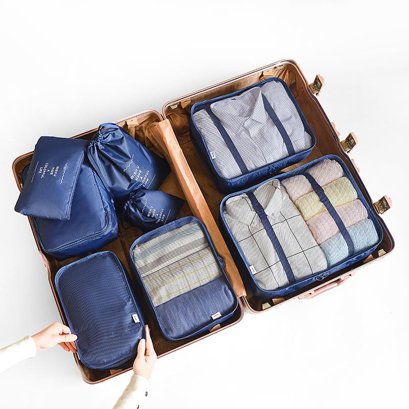 8/7/6 pieces Set Travel Organizer Storage Bags Suitcase Packing Set Storage Cases Portable Luggage Organizer Clothe Shoe Pouch ShopOnlyDeal