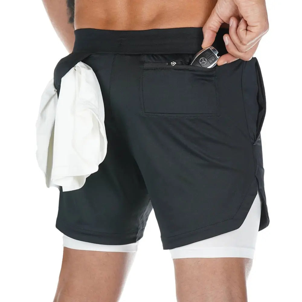 2024 New Jogging Shorts for Men | 2 in 1 Sports Shorts | Fitness Bodybuilding Workout | Quick Dry Beach Shorts | Running Shorts Men ShopOnlyDeal