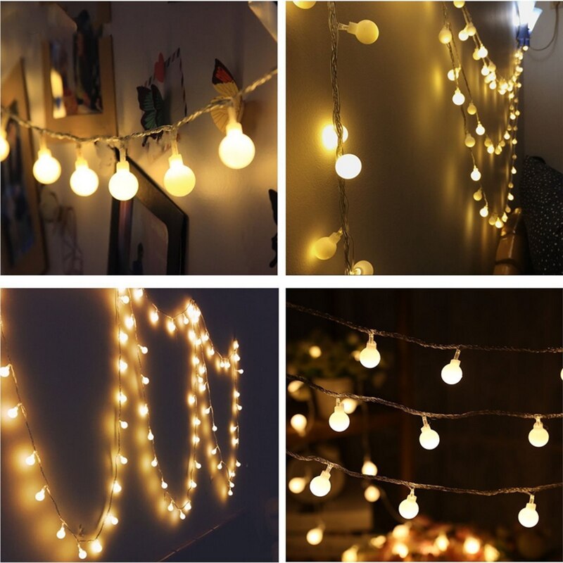 3M 6M 10M Fairy Garland LED Ball String Lights Waterproof for Christmas Tree Wedding Home Indoor Decoration Battery Powered ShopOnlyDeal