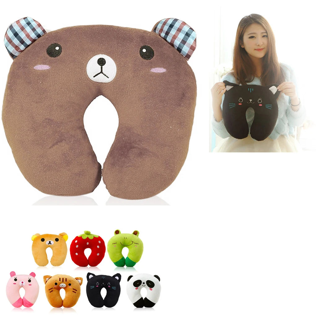 9 Colors Soft U-Shaped Plush Sleep Neck Protection Pillow | Office Cushion | Cute Lovely Travel Pillows for Children/Adults ShopOnlyDeal