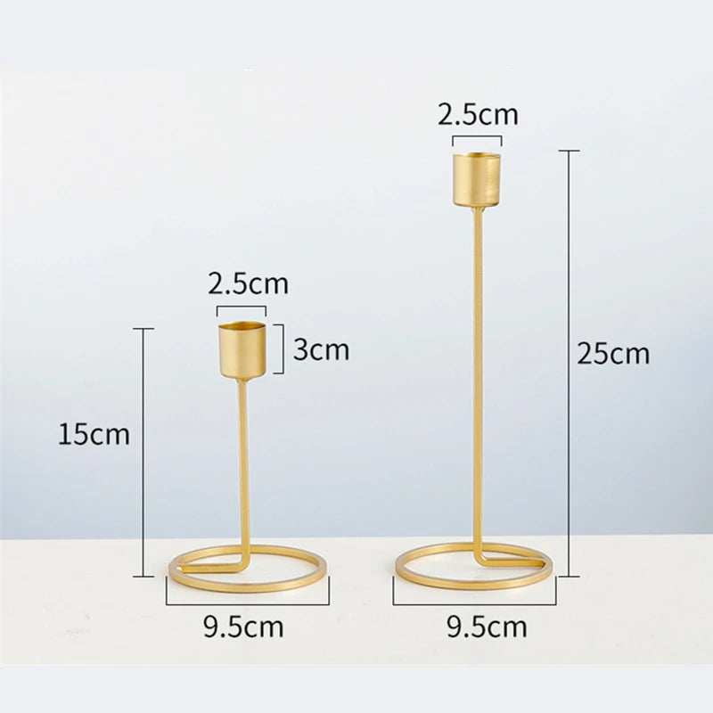 IMUWEN Metal Candle Holders Gold Candlestick Fashion Wedding Candle Stand Exquisite Candlestick Table Home Decor ShopOnlyDeal