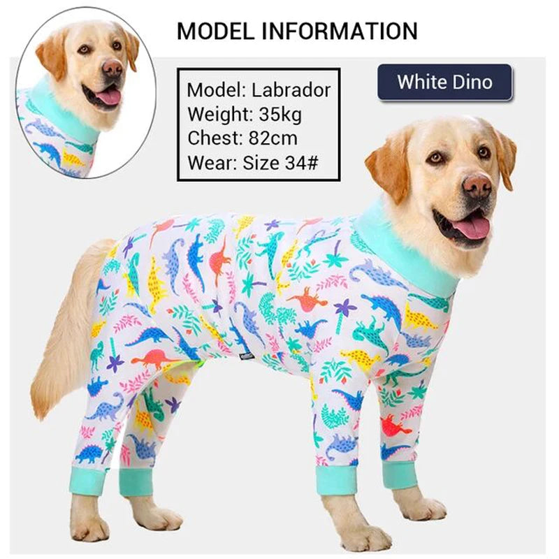 Dog Pajamas for Medium Large Dogs Soft Cozy Dog Clothes Jumpsuit Full Covered Belly Pet Recovery Suit for Girl Boy Dogs Cuttable ShopOnlyDeal