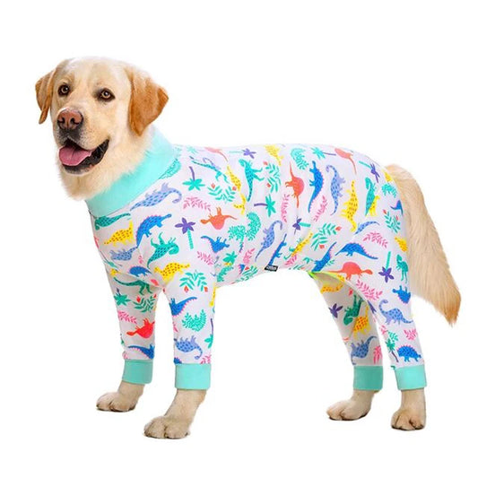 Dog Pajamas for Medium Large Dogs Soft Cozy Dog Clothes Jumpsuit Full Covered Belly Pet Recovery Suit for Girl Boy Dogs Cuttable ShopOnlyDeal