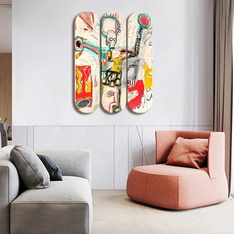 Skate Deck Wall Art Carton Graffiti Decorative Boards Decorated Furnishing Exhibition Skate Board Home Living Room Decoration ShopOnlyDeal