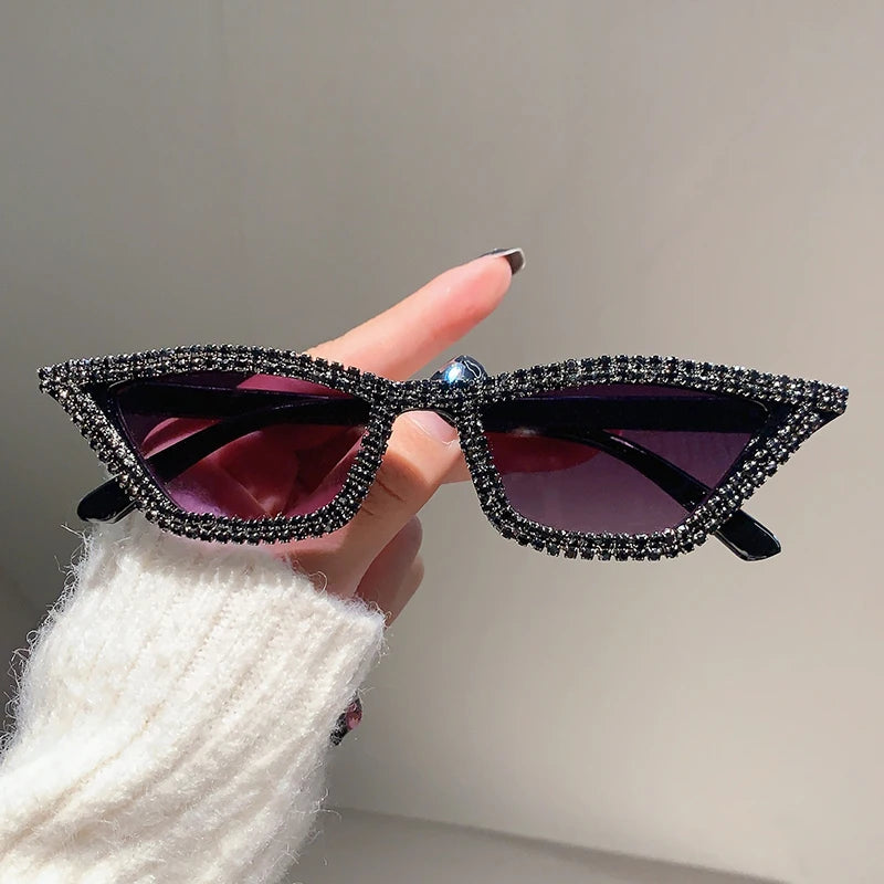 Vintage Cat Eye Sunglasses for Women | Fashion 2022 New | Female Eyewear with Rhinestones | Brand Design Lady Shades | Sun Glasses ShopOnlyDeal