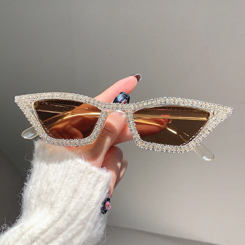 Vintage Cat Eye Sunglasses for Women | Fashion 2022 New | Female Eyewear with Rhinestones | Brand Design Lady Shades | Sun Glasses ShopOnlyDeal