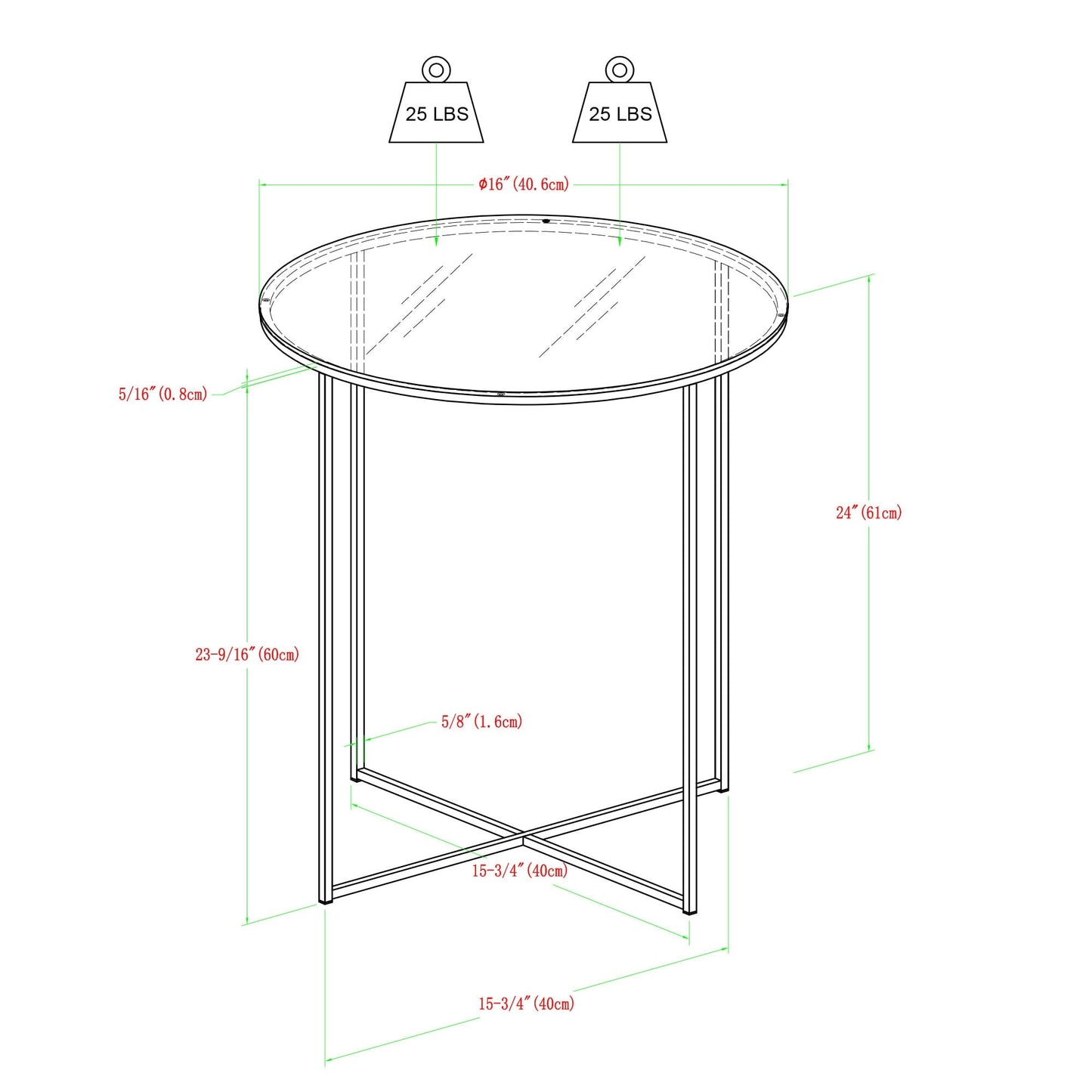 Alissa Side Table Set of 2 Walker Edison