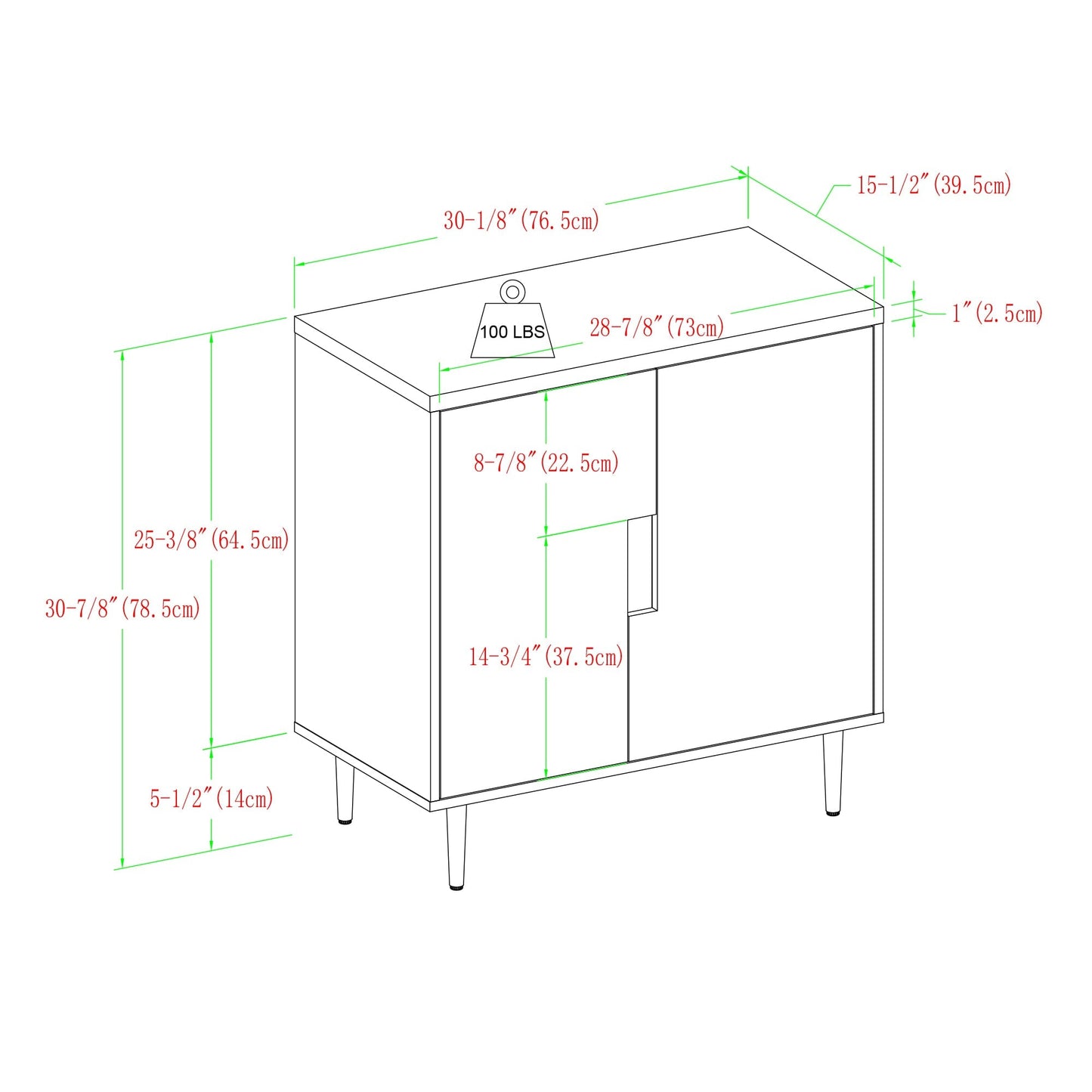 Addison Modern Color Pop Accent Cabinet Walker Edison