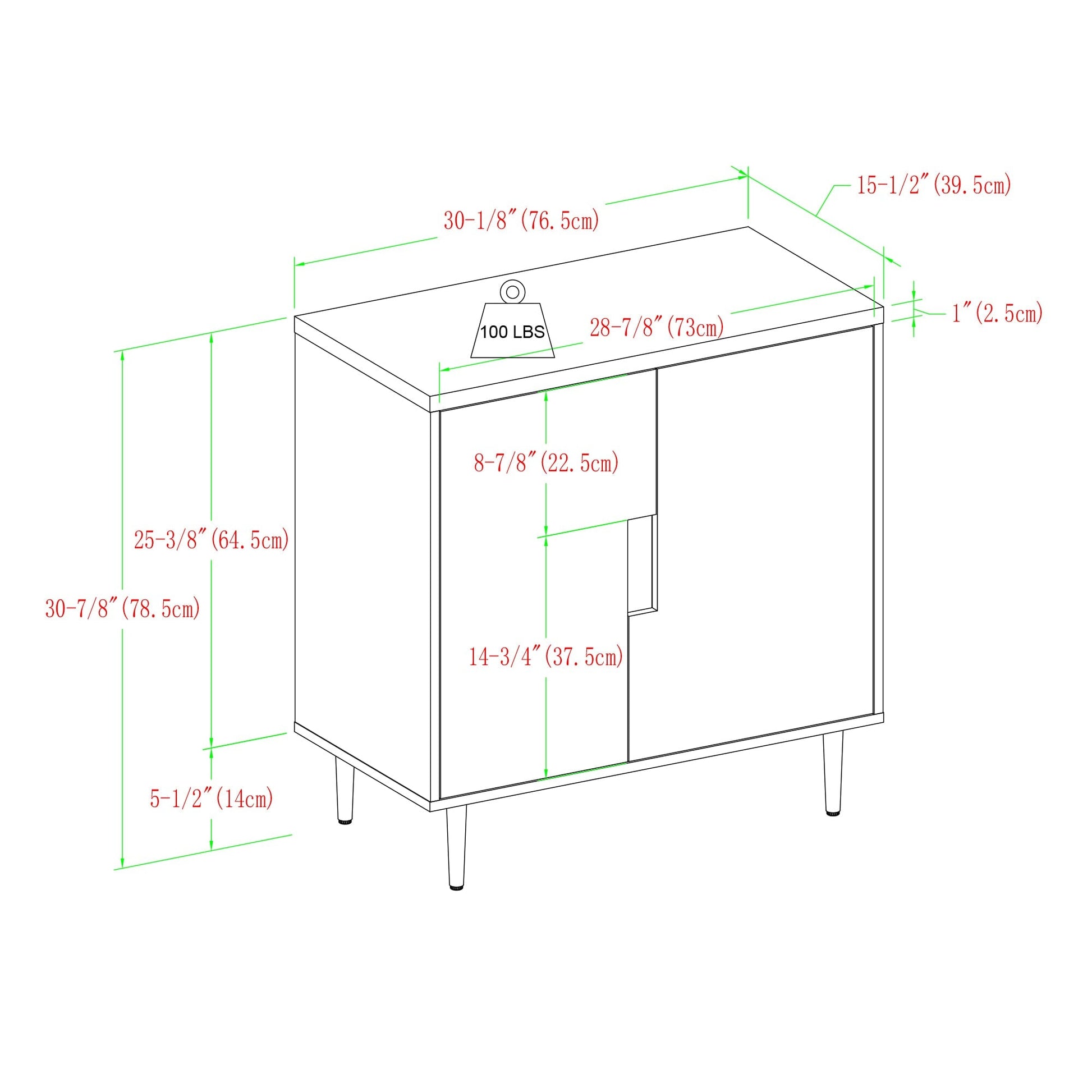 Addison Modern Color Pop Accent Cabinet Walker Edison