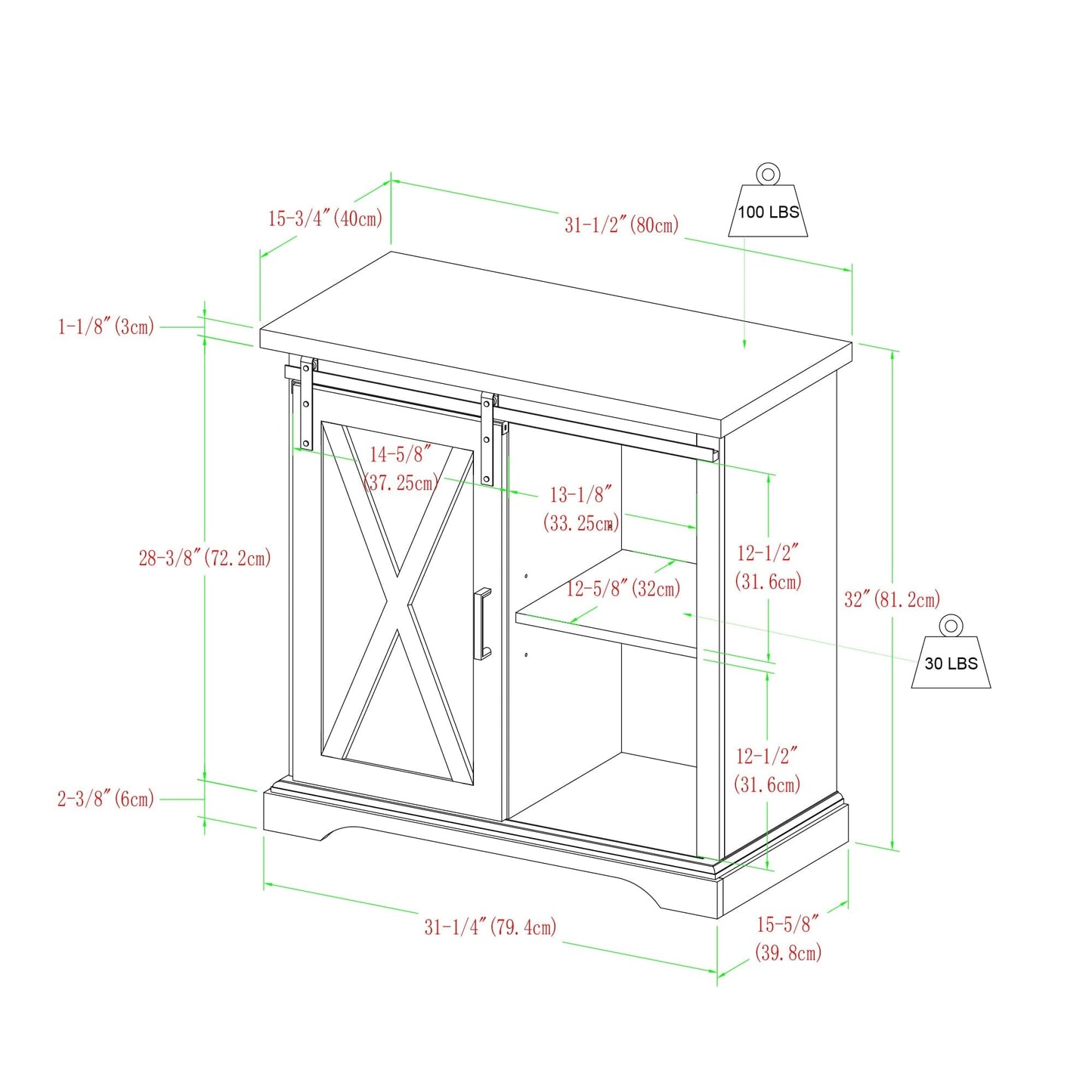 Alba Accent Cabinet Walker Edison