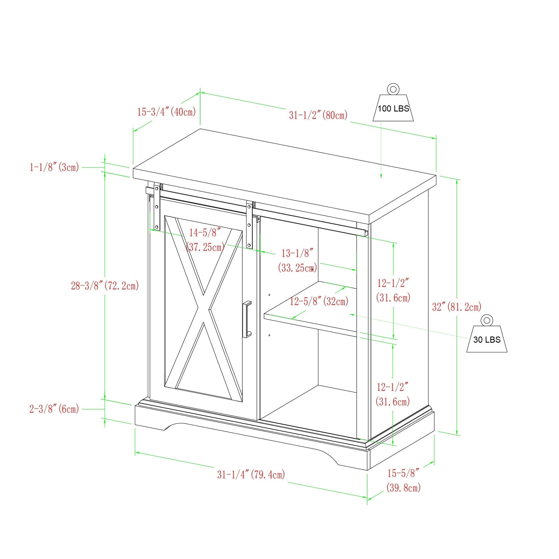 Alba Accent Cabinet Walker Edison