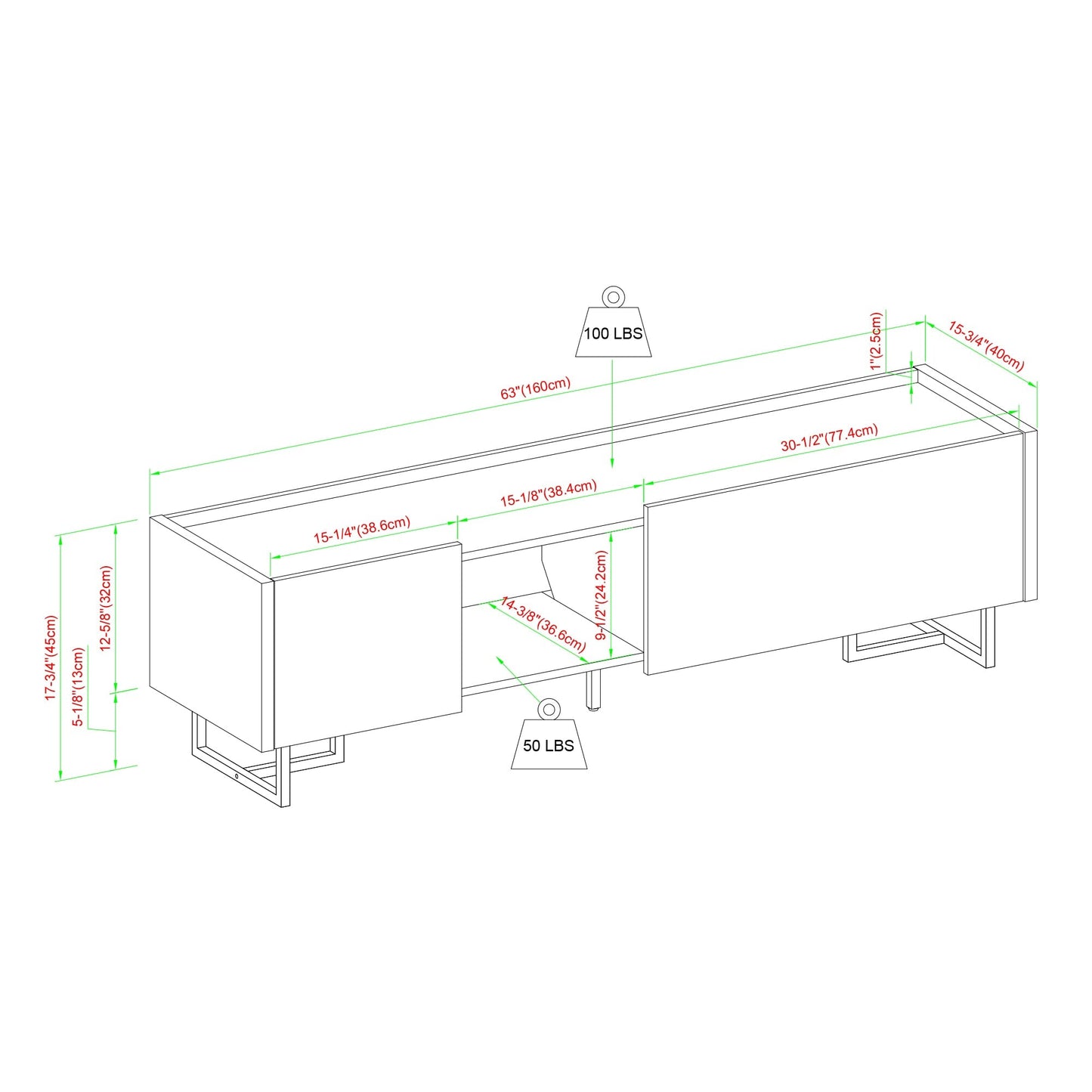 Arwin Minimalist Media Console Walker Edison