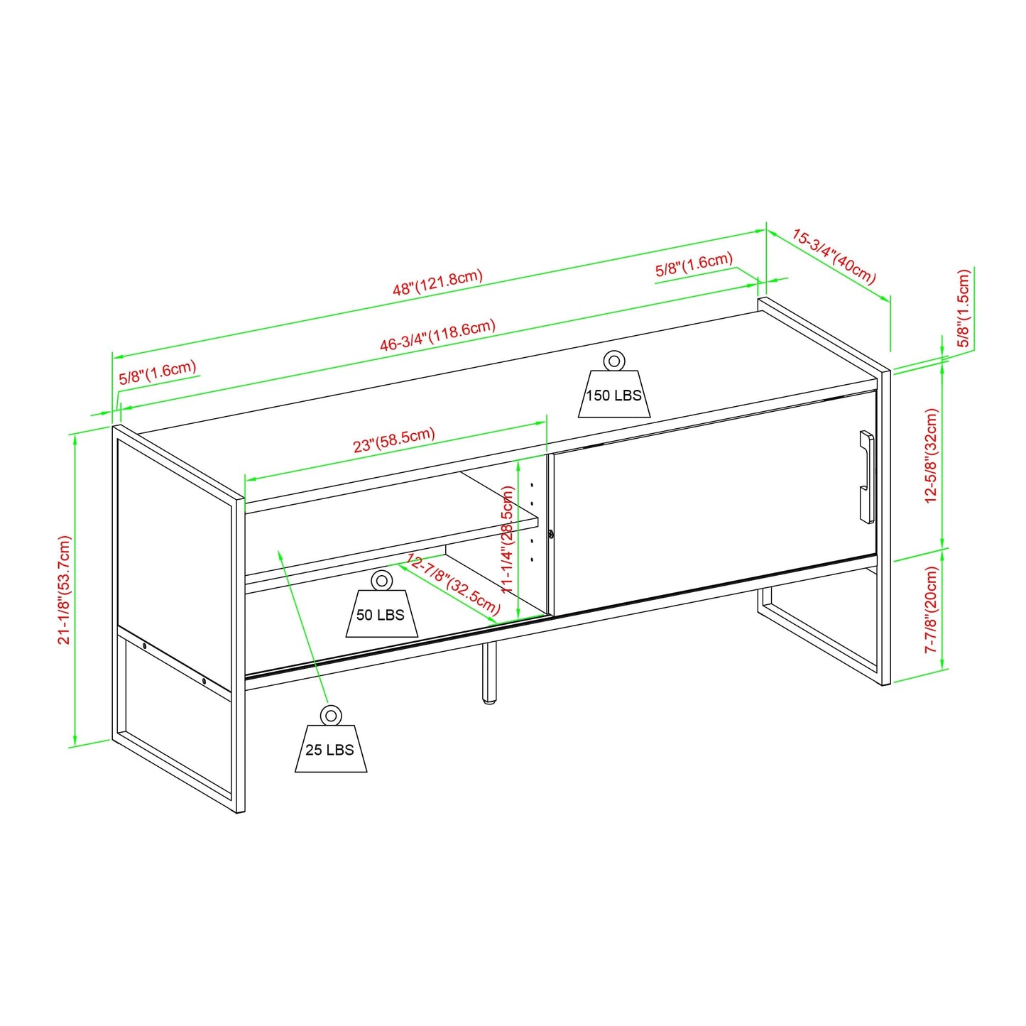 Braxton Urban-Modern Media Console Walker Edison