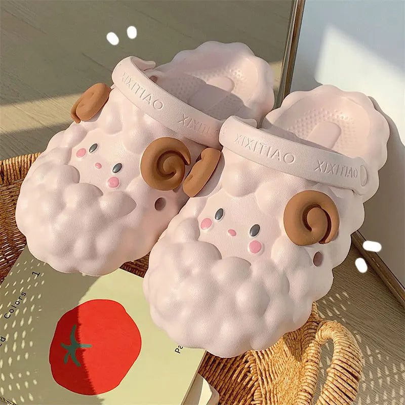 Sheep Shape Sandals for Women Non Slip Summer Slippers Funny Designer Clogs Waterproof Beach Shoes Garden Shoes ShopOnlyDeal