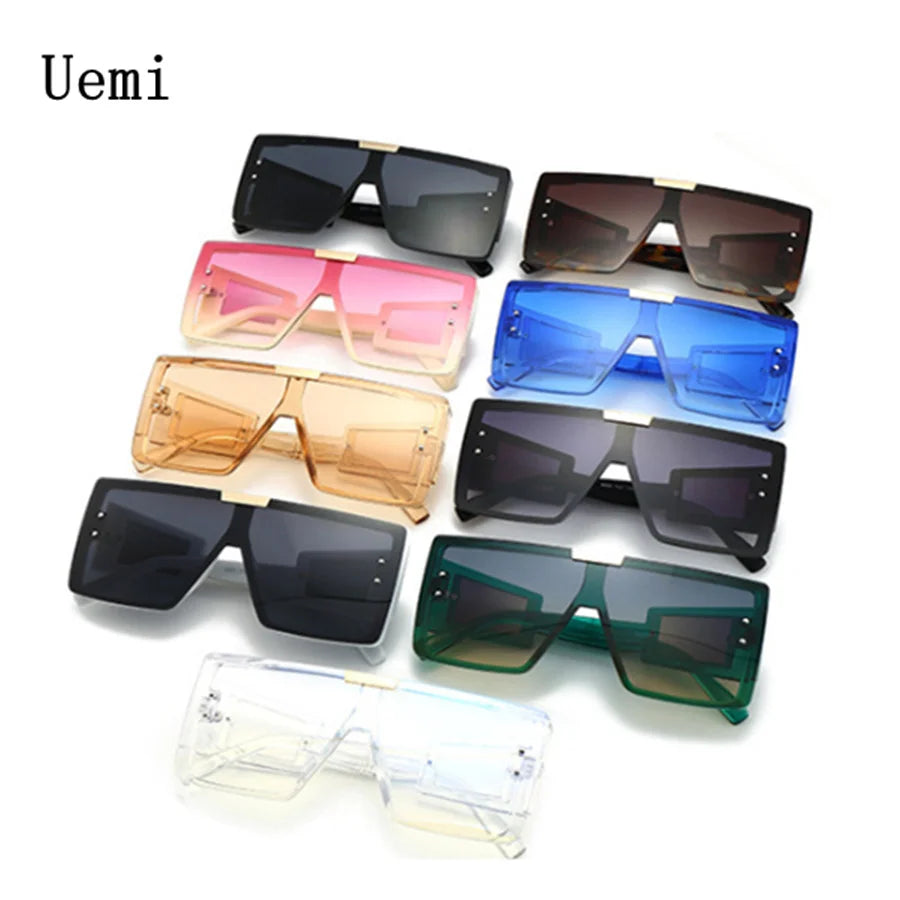 New Fashion Modern Oversized Square Sunglasses For Women Men Retro Siamese Frame Sun Glasses Trending Product Shades UV400 ShopOnlyDeal