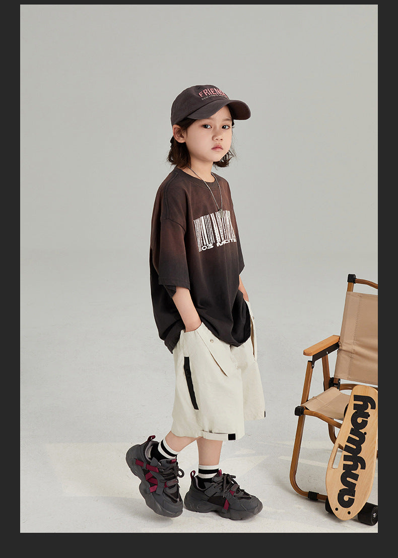 Korean Style Parent-Child Children's Clothing 2024 | Summer New Style Overalls Shorts for Boys and Girls | Medium and Large Children's Fashionable Trend ShopOnlyDeal