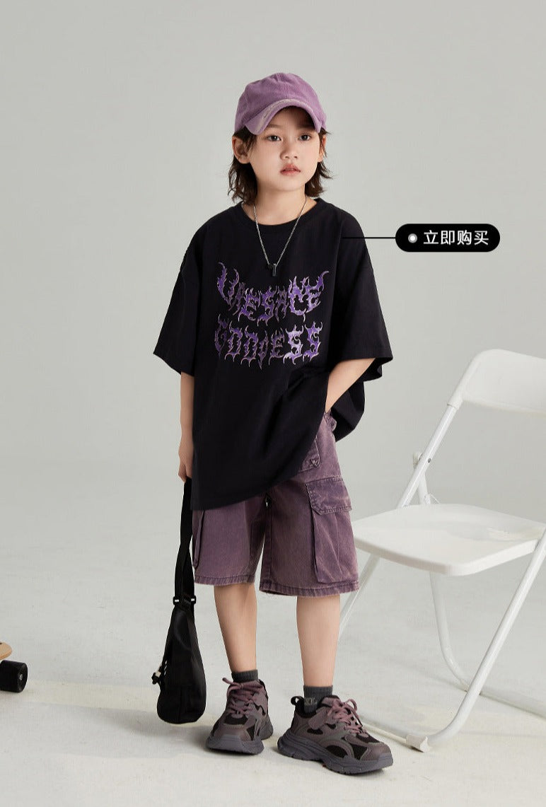 Korean Style Parent-child children's clothing 2024 summer new style for boys and girls, medium and large children's fashionable children's overalls shorts trend ShopOnlyDeal