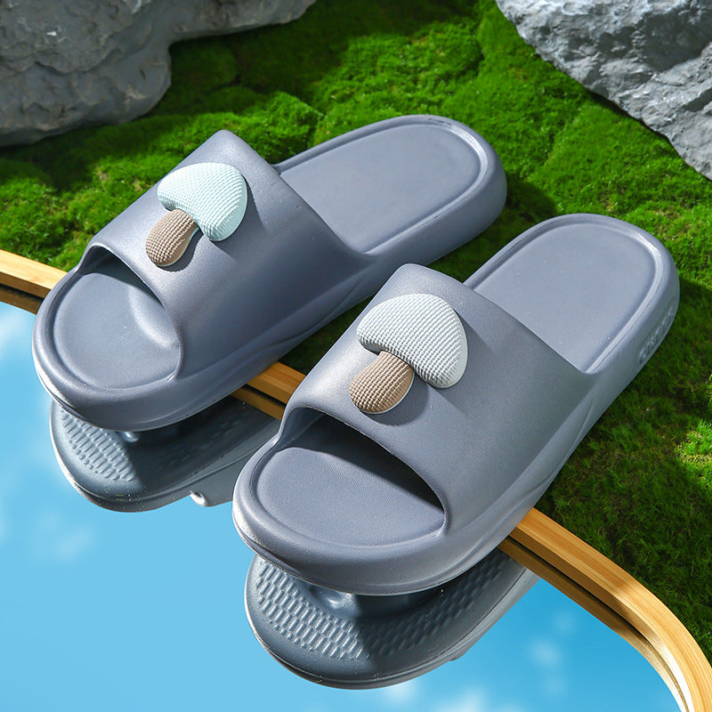 bathroom slippers eva deodorant home non-slip summer shit-stepping slippers mushroom cute cartoon sandals ShopOnlyDeal