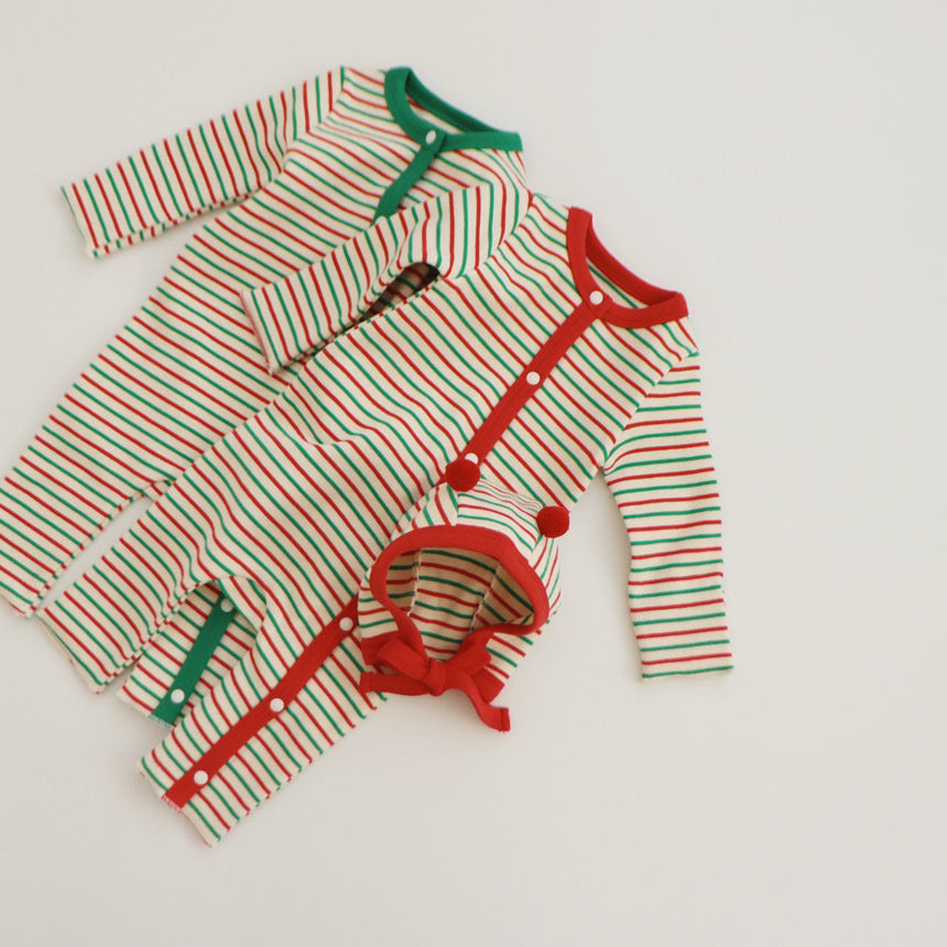 ins Korean version of baby Christmas clothes 24 spring new baby romper infant Christmas jumpsuit suitsettings ShopOnlyDeal