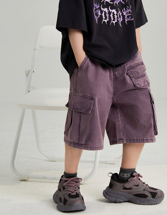 Korean Style Parent-child children's clothing 2024 summer new style for boys and girls, medium and large children's fashionable children's overalls shorts trend ShopOnlyDeal