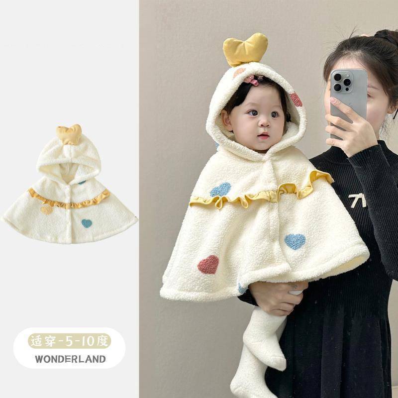 Baby cape cloak autumn and winter baby going out windproof jacket infant windproof warm children shawl childrensettings ShopOnlyDeal