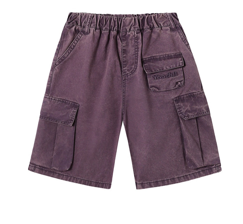 Korean Style Parent-child children's clothing 2024 summer new style for boys and girls, medium and large children's fashionable children's overalls shorts trend ShopOnlyDeal