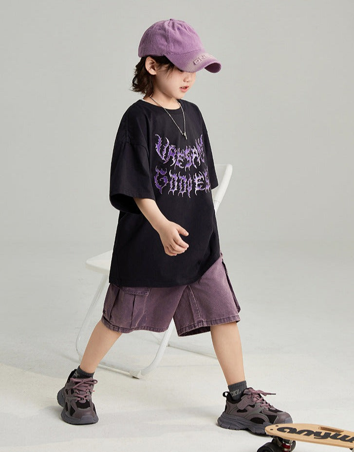 Korean Style Parent-child children's clothing 2024 summer new style for boys and girls, medium and large children's fashionable children's overalls shorts trend ShopOnlyDeal