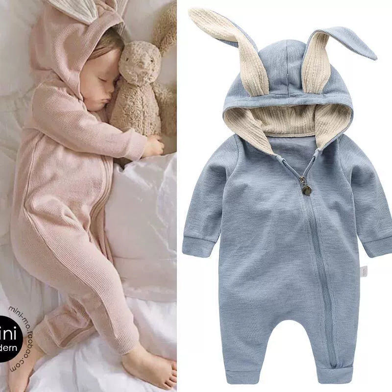 Cute Spring and Autumn Cotton Rabbit Ears Romper ShopOnlyDeal