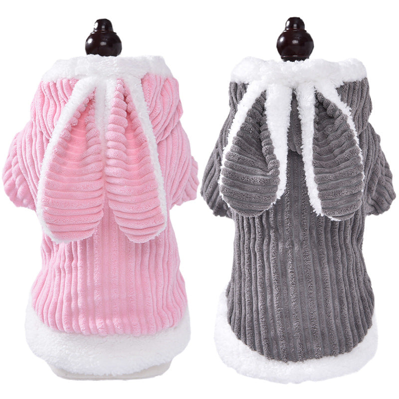 Dog Clothes Autumn and Winter Thick Plush Rabbit Clothes Puppy Corgi Small Dog Cat Pet Clothes Wholesale ShopOnlyDeal