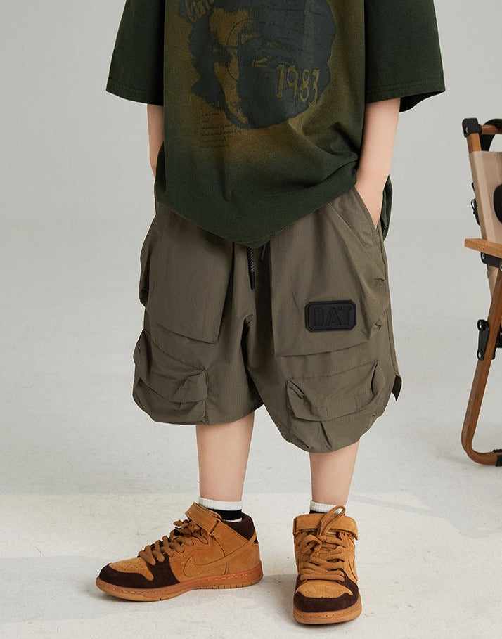 Korean Style Parent-child children's clothing 2024 summer new style for boys and girls, medium and large children's style children's overalls shorts ShopOnlyDeal