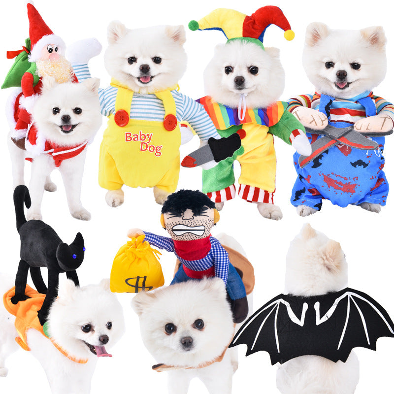 Cross-border pet clothes funny knife transformation costume pet puppy Halloween pet supplies dog clothes autumn ShopOnlyDeal