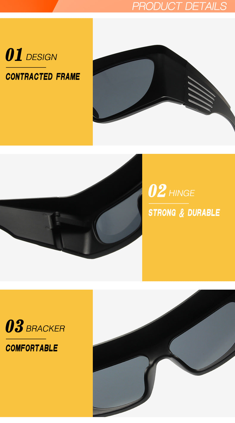 Cyber Y2K Sunglasses: Women's Punk Fashion Geometric Wraparound Sun Glasses | Men's Luxury Brand Designer Goggles | Vintage Gothic Shades ShopOnlyDeal