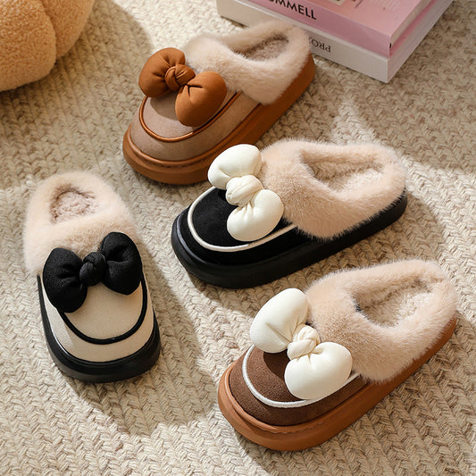 Cotton slippers for women ins winter indoor home couple 2024 new cute furry slippers for outdoor wear autumn and winter ShopOnlyDeal