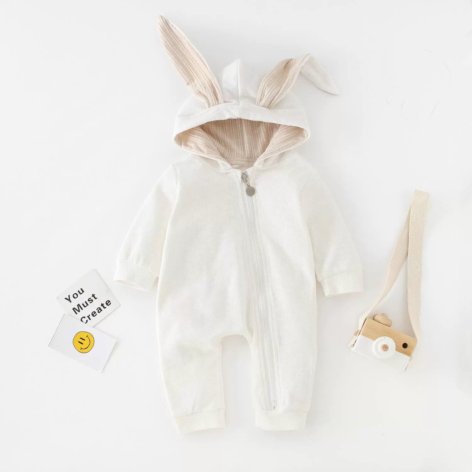 Cute Spring and Autumn Cotton Rabbit Ears Romper ShopOnlyDeal