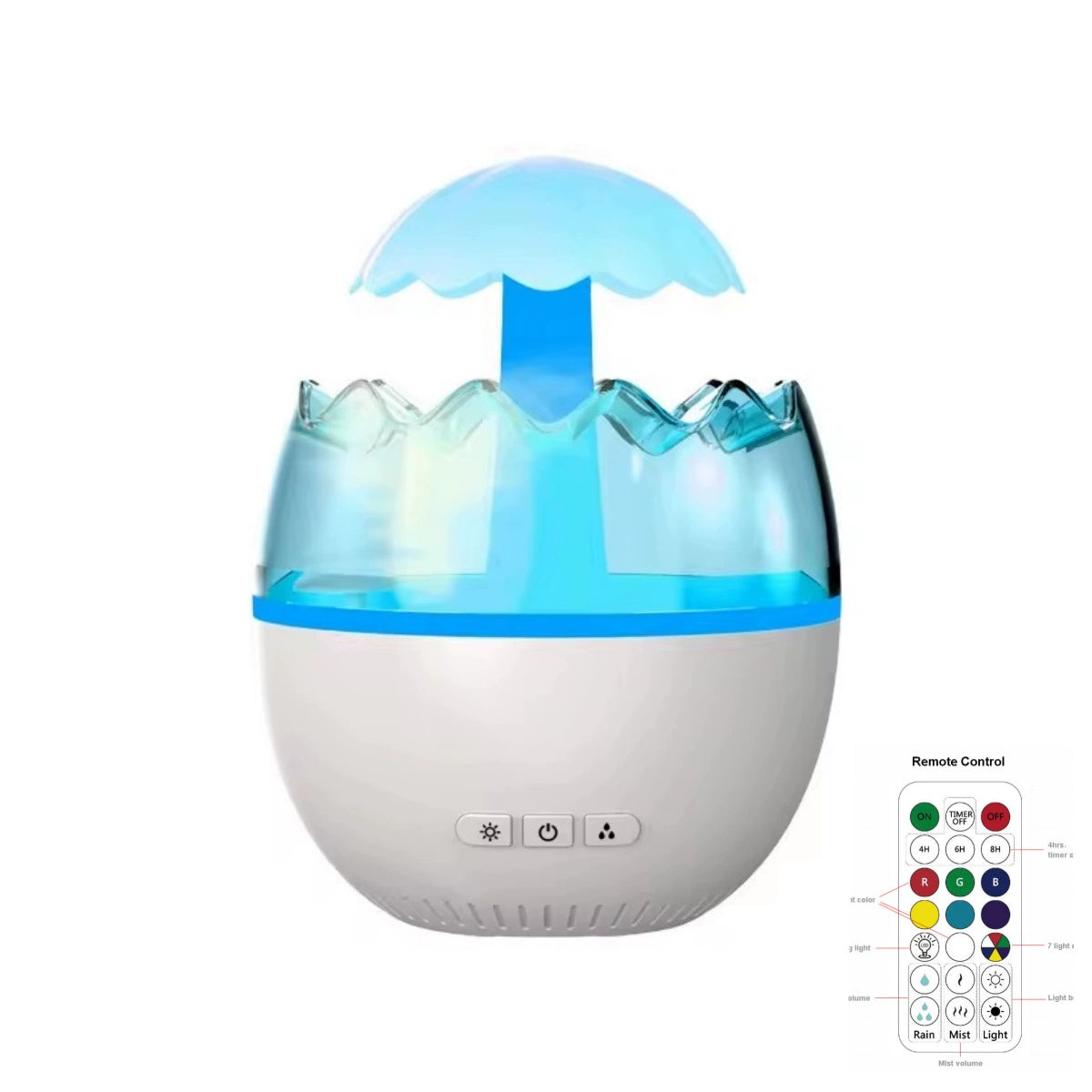 Colorful Night Lamp Rain Mist Rain Drops White Noise Ultrasonic Atomization Aroma Diffuser Cure Rain Cloud Rain Humidifier ShopOnlyDeal