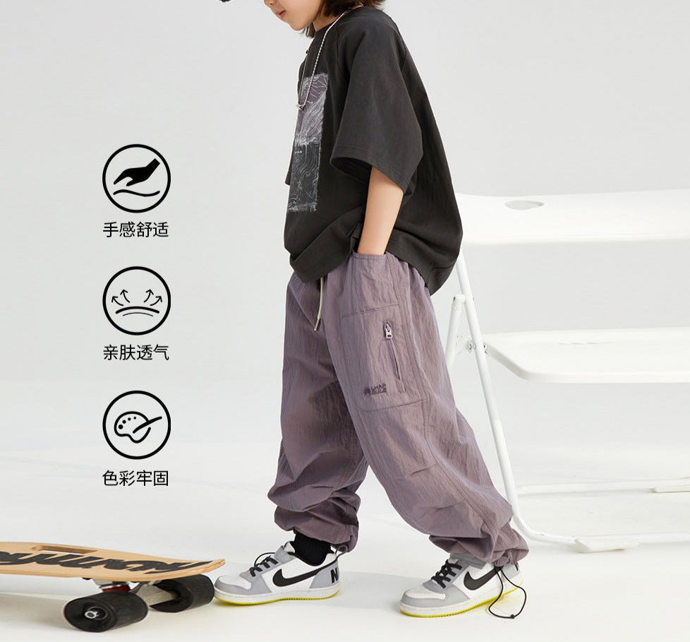 Children's Pants 2024 Summer New Children's Clothes, Fashionable and Versatile Boys' Breathable Fashionable Casual Pants Korean Style Trousers ShopOnlyDeal