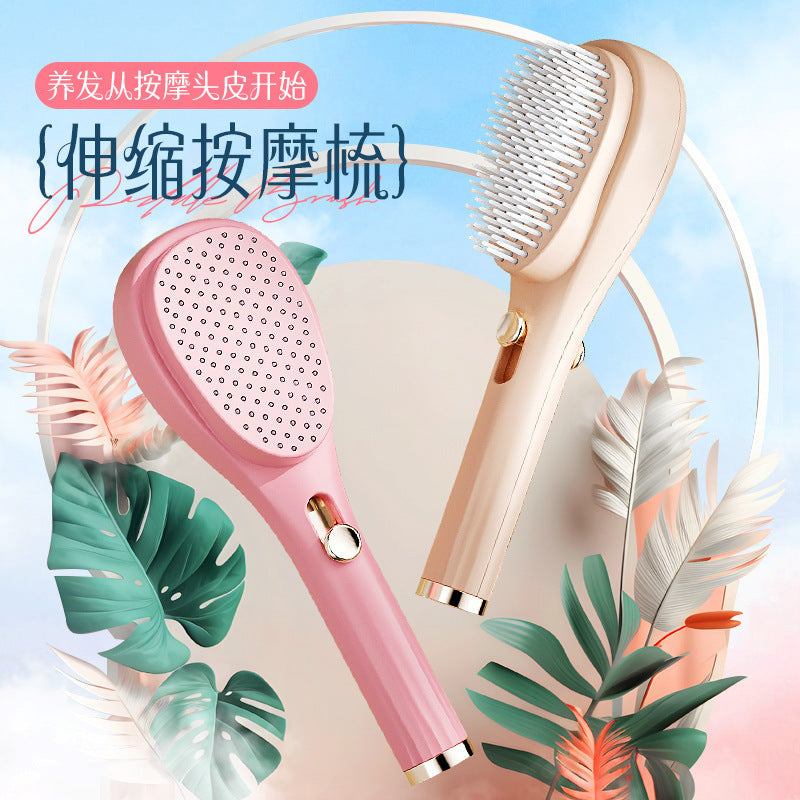 New cross-border creative retractable massage comb scalp cleaning hair magic comb home hair styling comb ShopOnlyDeal