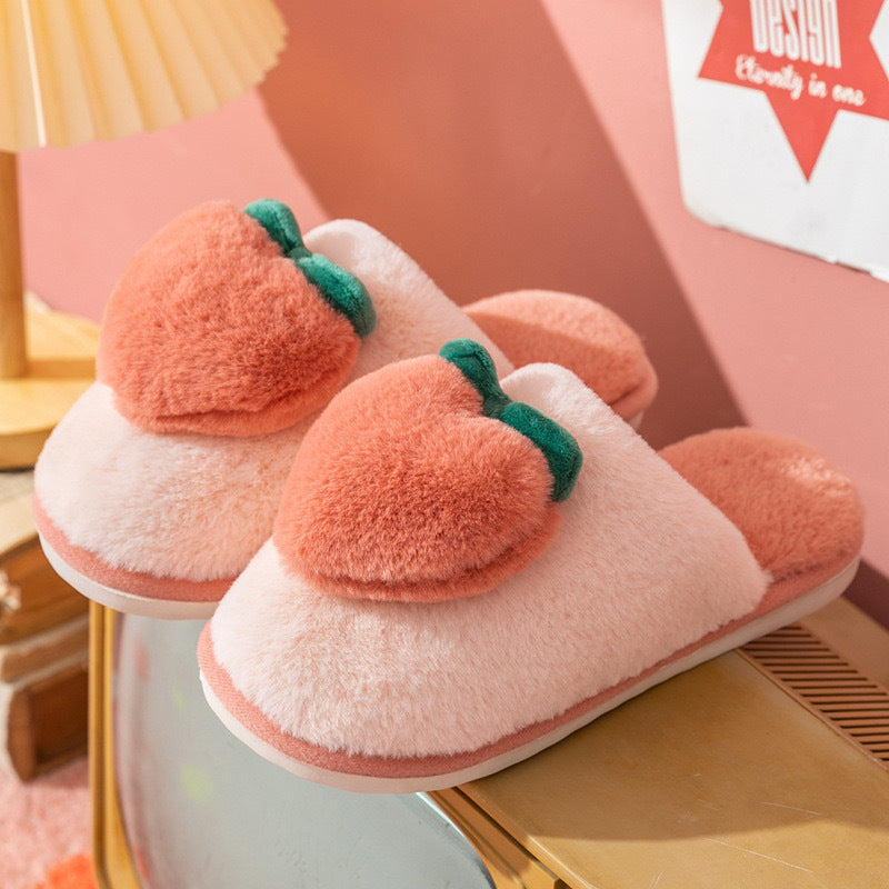 New Korean autumn and winter men's and women's love cute home indoor floor non-slip plush cotton slippers winter ShopOnlyDeal