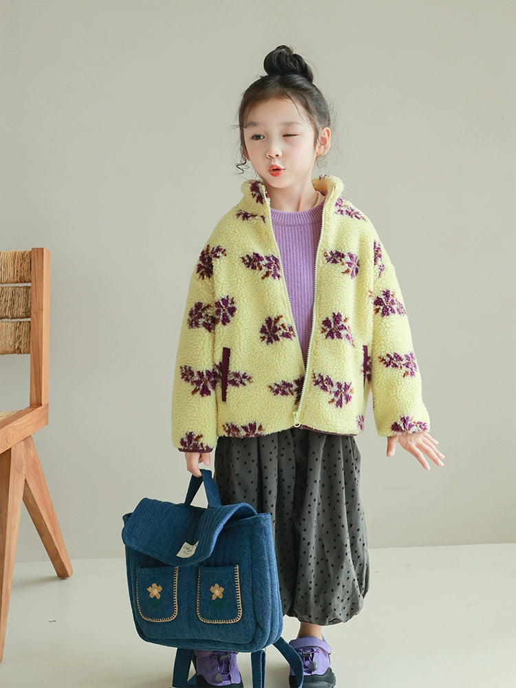 Utouto Big Ear Elephant Girl Pattern Stuffed Zipper Outwear 2024 Winter New Arrival Baby Girl Stylish and Unique ShopOnlyDeal