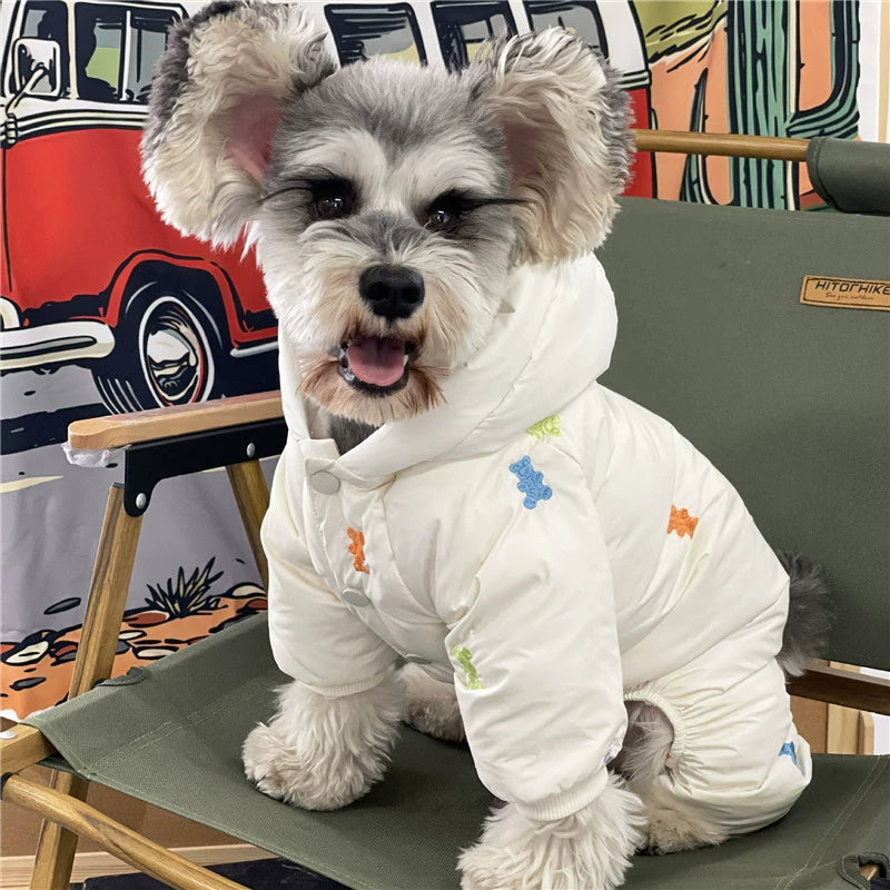 Pet Clothes Autumn and Winter Four-Legged Pet Clothing Puppy Dog Schnauzer Pomeranian Bichon Frise Heattech Thickened Four Feet down Jacket ShopOnlyDeal