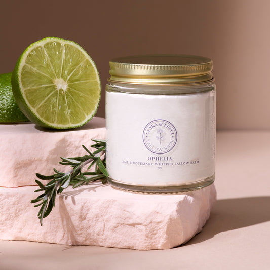 Ophelia Rosemary and Lime Whipped Tallow Balm Clara & Fritz Tallow Shop