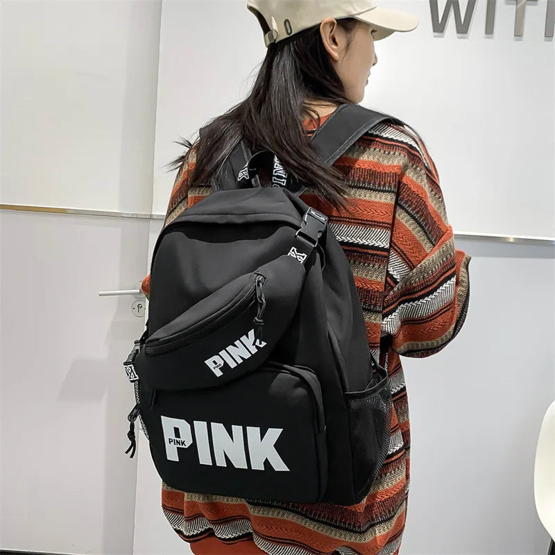 Pink Book Bag | Large Pink Rose Campus Backpack | Campus Bag for Students ShopOnlyDeal