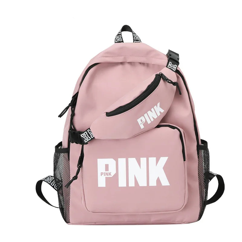 Pink Book Bag | Large Pink Rose Campus Backpack | Campus Bag for Students ShopOnlyDeal