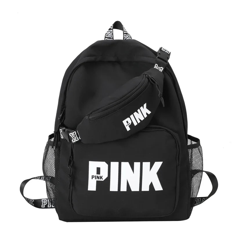 Pink Book Bag | Large Pink Rose Campus Backpack | Campus Bag for Students ShopOnlyDeal