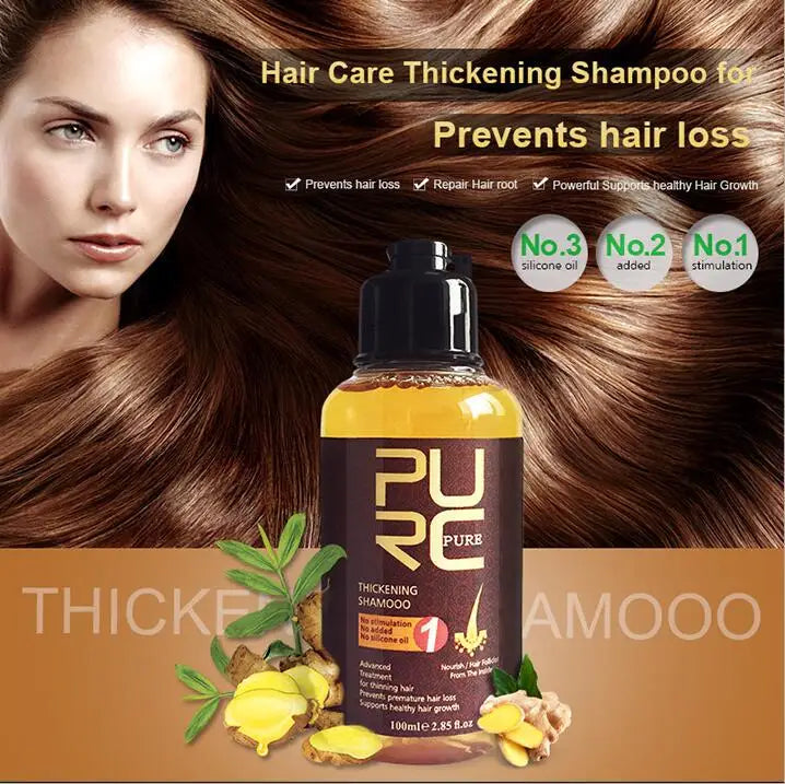 Hair Growth Shampoo Scalp Anti Hair Loss Oil Control Clean Clogging Follicles Thicken Hair Care 100ml ShopOnlyDeal