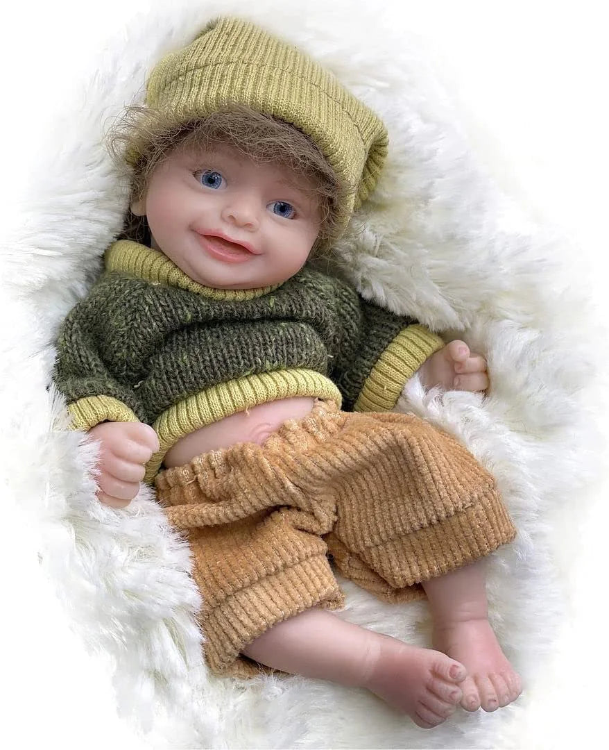 Lovely 6 Inch Palm Newborn Babies Full Body Silicone Boys Reborn Dolls Bebe Reborn Corpo De Silicone Inteiro ShopOnlyDeal