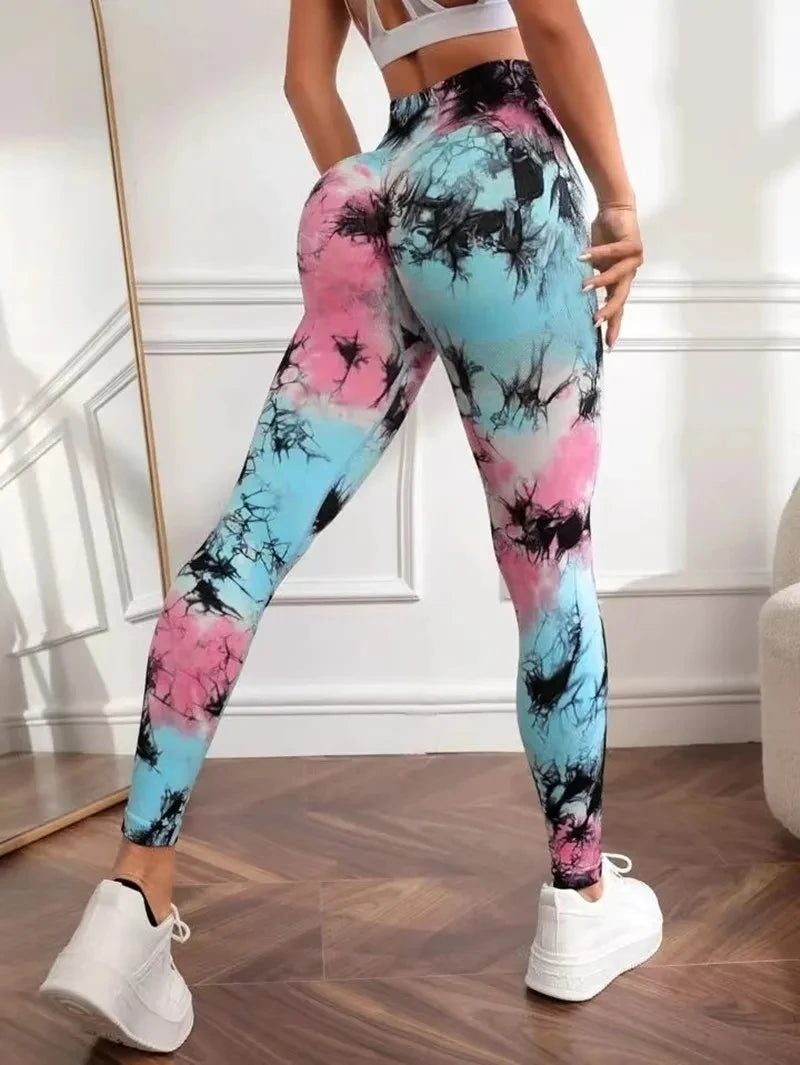 New 3D Print Tie Dye Sports Pants | Women Seamless Leggings | High Waist Fitness Push Up Leggings | Gym Clothing Workout Tights ShopOnlyDeal